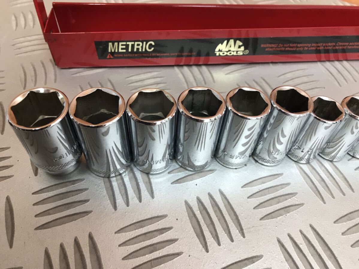 MAC TOOL マックツール XT20Y 3/8 MM セミディープソケット 13個 MAC TOOL マックツール XT20Y 3/8 MM セミディープソケット 13個