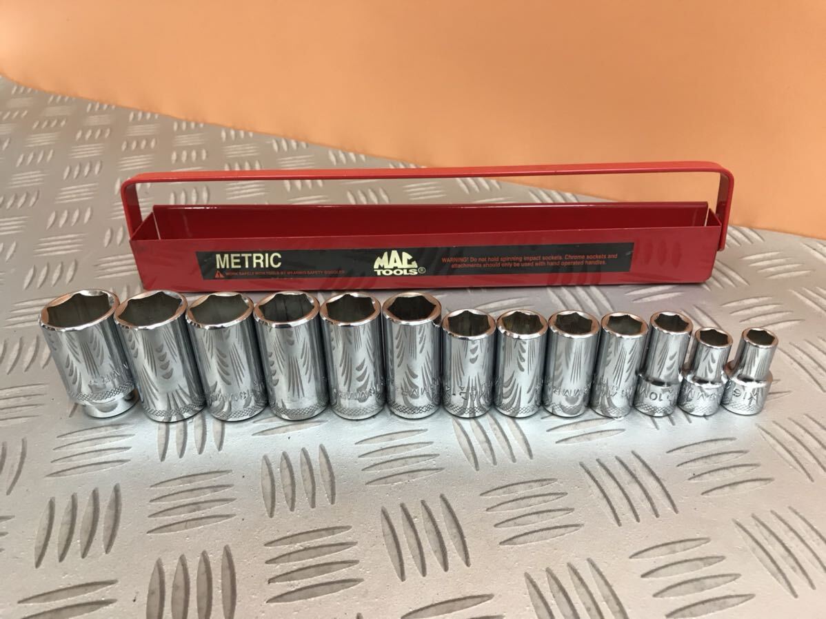 MAC TOOL マックツール XT20Y 3/8 MM セミディープソケット 13個 MAC TOOL マックツール XT20Y 3/8 MM セミディープソケット 13個