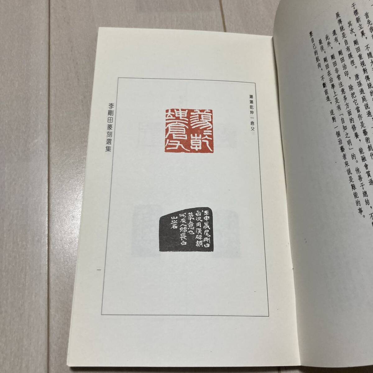 K 1996年発行 唐本 中国 書道 篆刻 印譜 「李剛田篆刻選集」の画像5