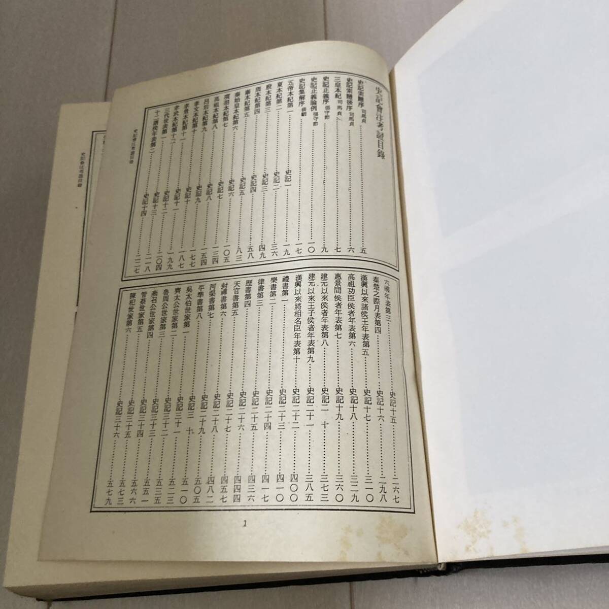 L 中華民国69年発行 中国 唐本 影印版 精装本 「史記會注考證」