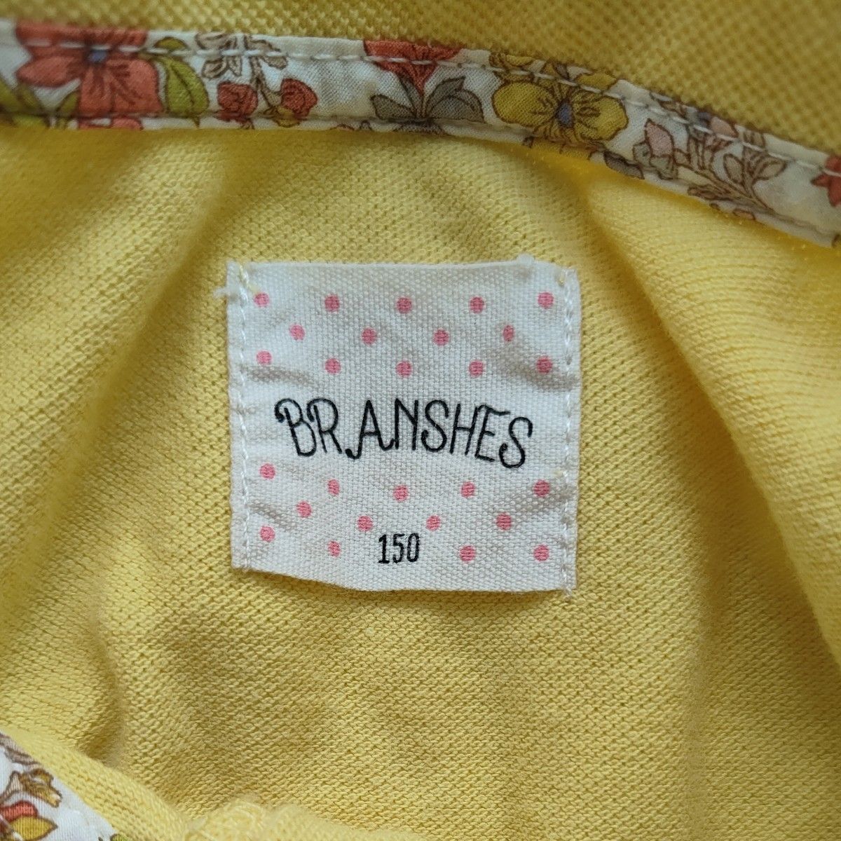 BRANSHES　ブランシェス　ワンピース　女の子　150 ポロャツワンピース　黄色