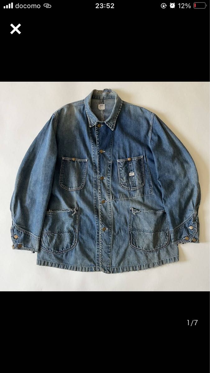 70s Lee リー 91-J デニムカバーオール ビンテージ ヴィンテージ 70s Lee リー 91-J デニムカバーオール ビンテージ ヴィンテージ