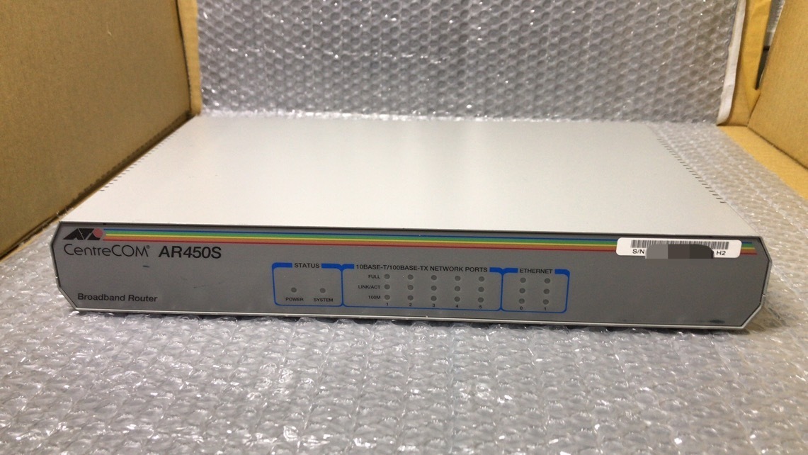 2310082★中古現状品★　 Allied Telesis CentreCOM AR450S 初期化済み_画像1