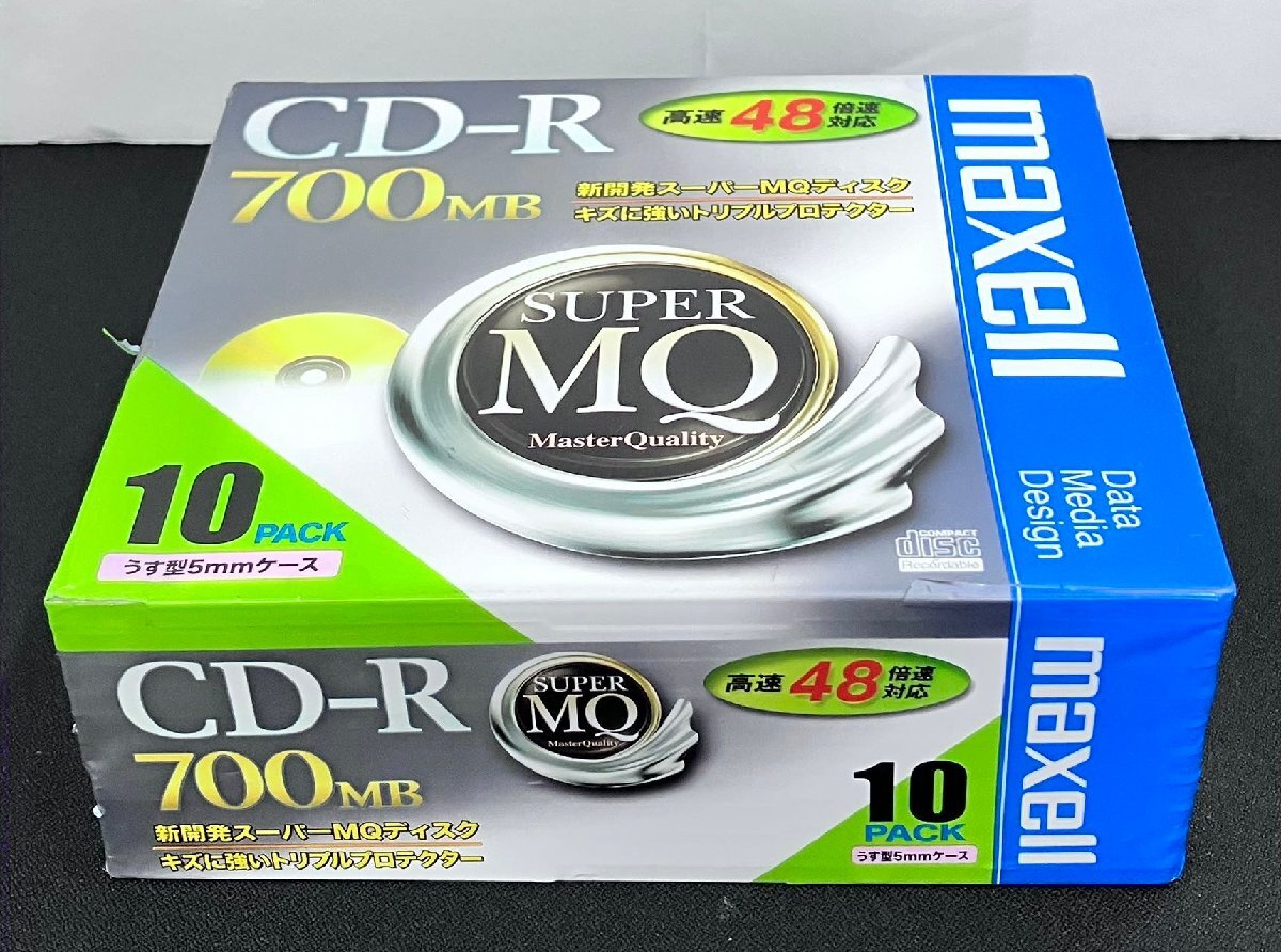 2YM0019* present condition * unopened goods *mak cell maxell data for [CD-R Super MQ]CDR700S.1P10S 48 speed correspondence 700MB 10 sheets entering 