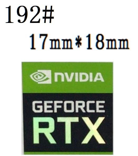 192# 【NVIDIA GEFORCE RTX】エンブレムシール ■17*18㎜■ 条件付き送料無料の画像1