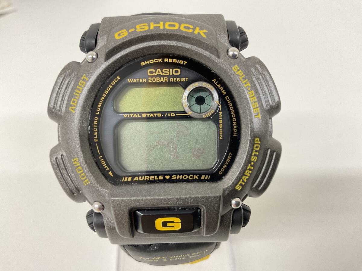 CASIO カシオ G-SHOCK Gショック DW-8800 アニエスベー オレールモデル グレー×イエロー ケース付 コラボ モデル クオーツ 腕時計【8357の画像5