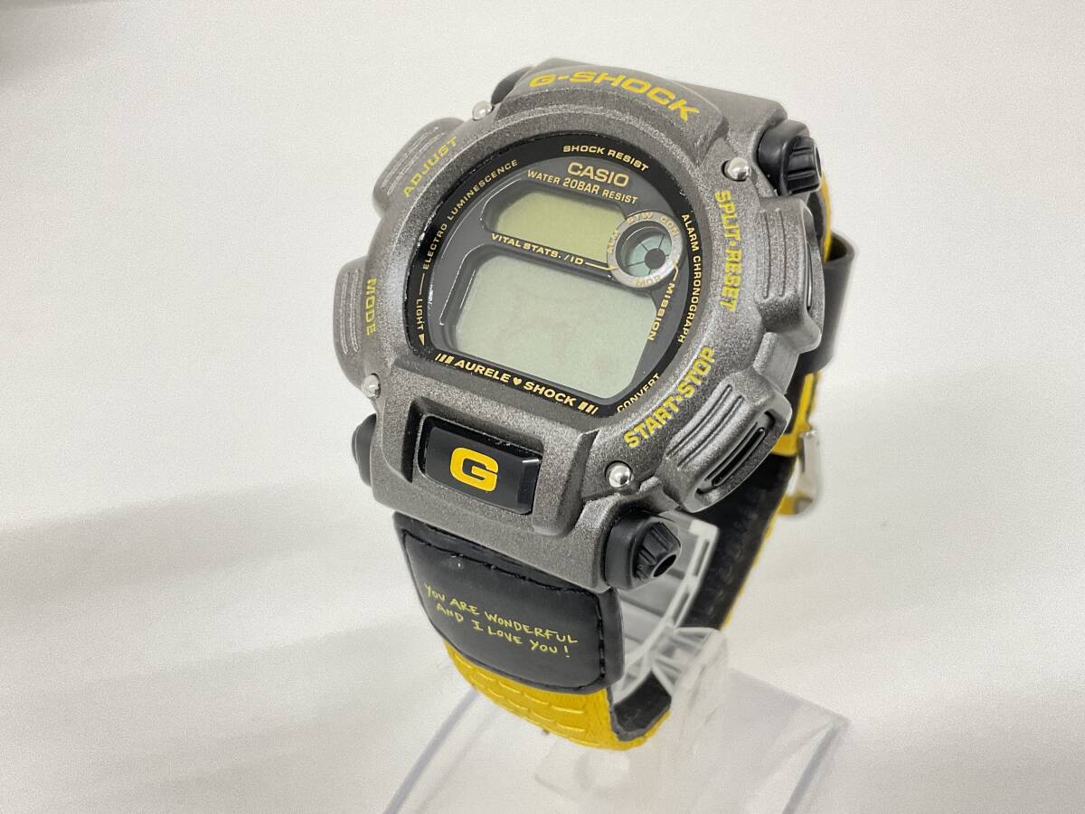 CASIO カシオ G-SHOCK Gショック DW-8800 アニエスベー オレールモデル グレー×イエロー ケース付 コラボ モデル クオーツ 腕時計【8357の画像6