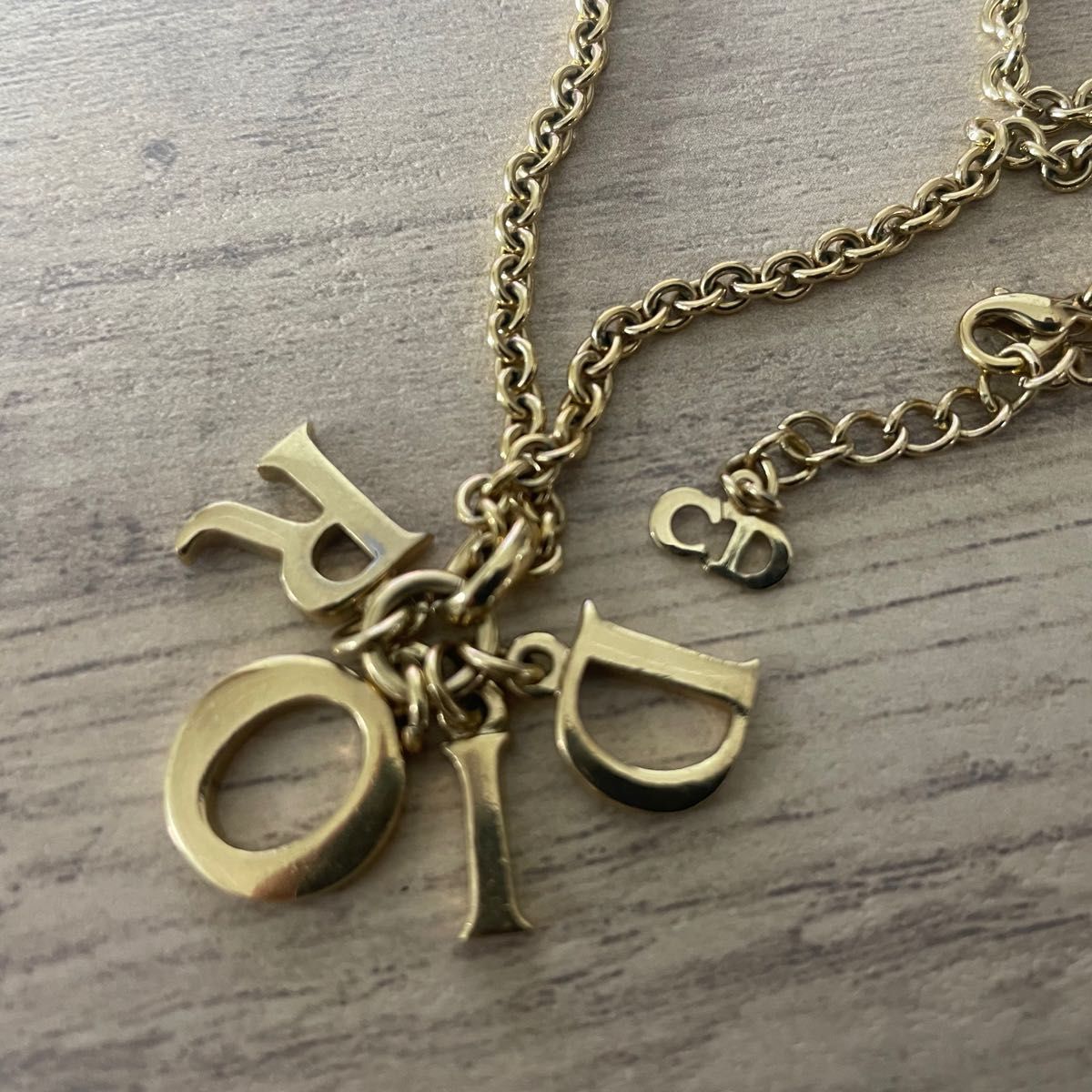 クリスチャンディオール Christian Dior Diorロゴ ネックレス GP