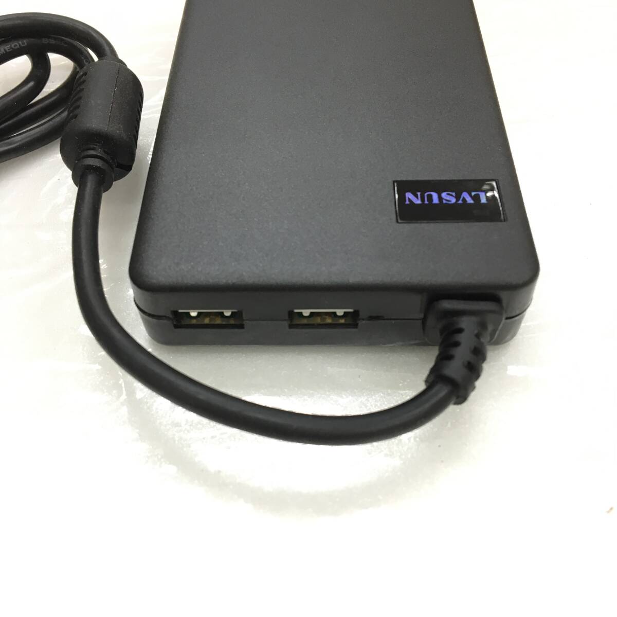 [1 иен аукцион ] LVSUN 90W зарядное устройство универсальный источник питания AC адаптор Note PC для черный USB порт TS01B001567
