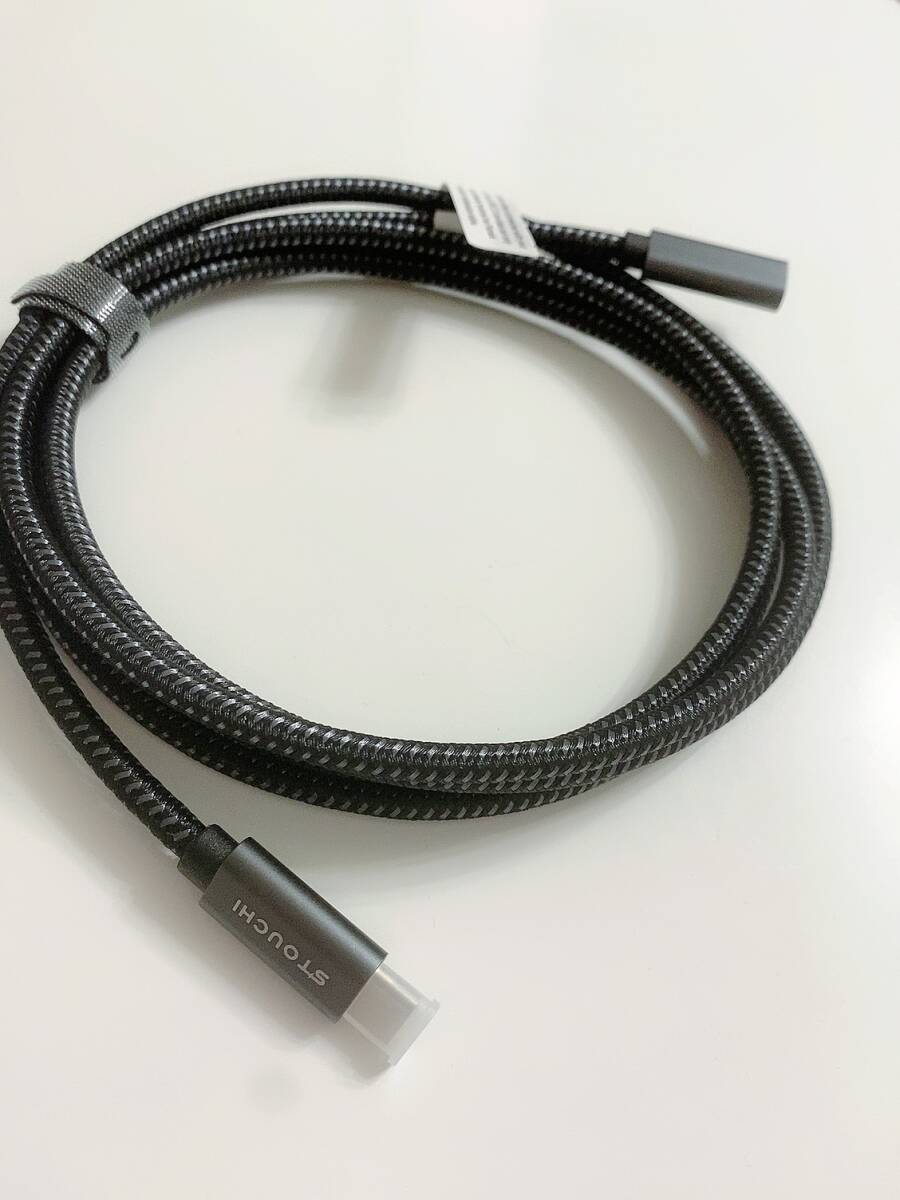 【1円オークション】USB C ケーブル 延長 1.8m USB 3.2 Gen1 タイプc 5Gbps高速データ転送 延長コード 5A急速充電 ナイロン編み AME0417_画像4