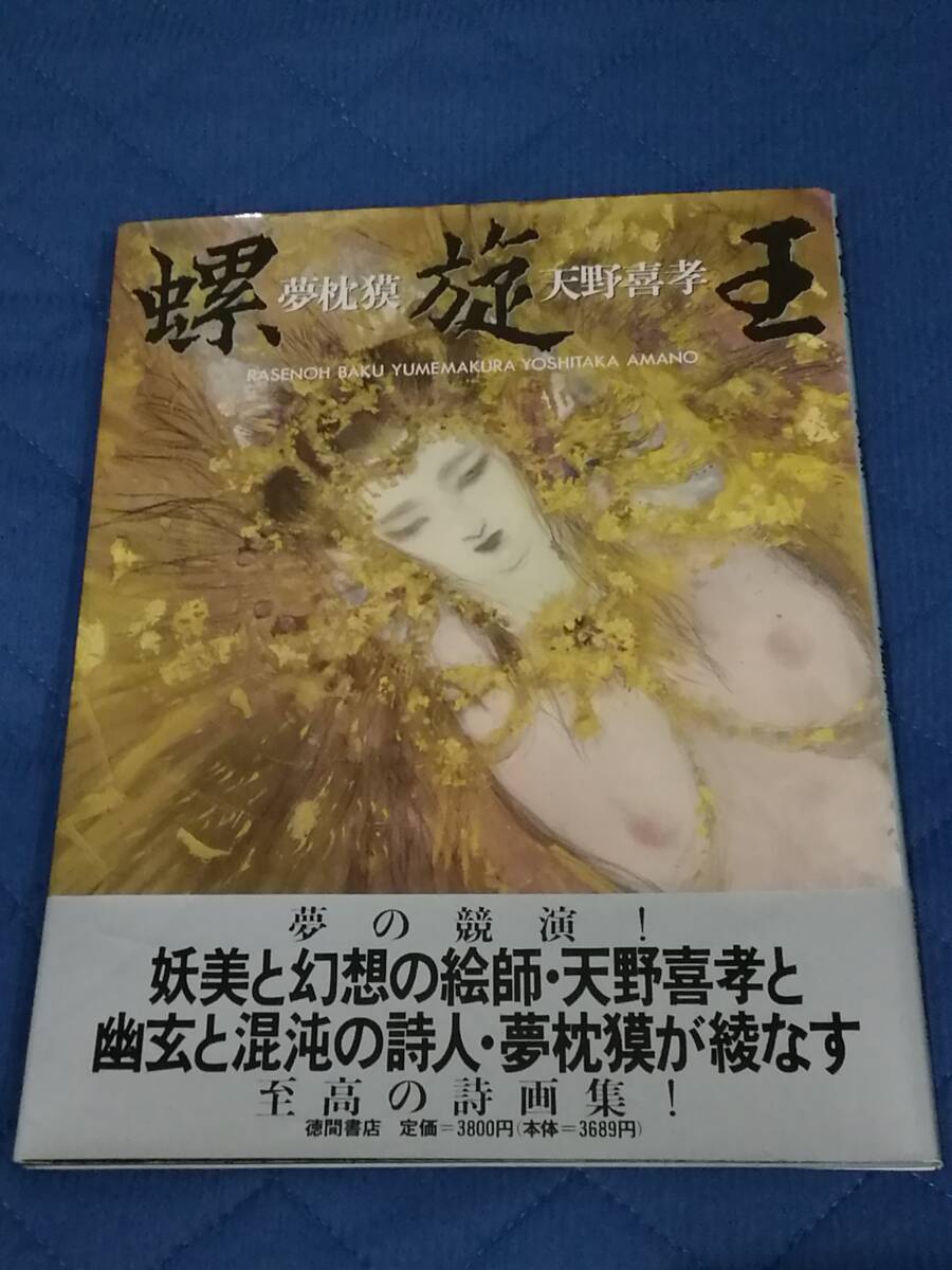 ★★★螺旋王 初版 帯付き 夢枕獏 天野喜孝★★★ 徳間書店 1992年 レア 希少の画像1