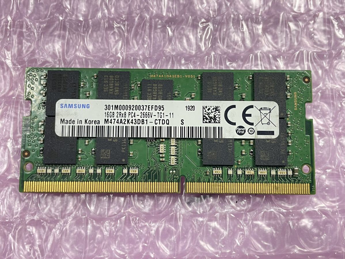 SAMSUNG PC4 2666V 16GB ECC SO-DIMM DDR4.の画像1