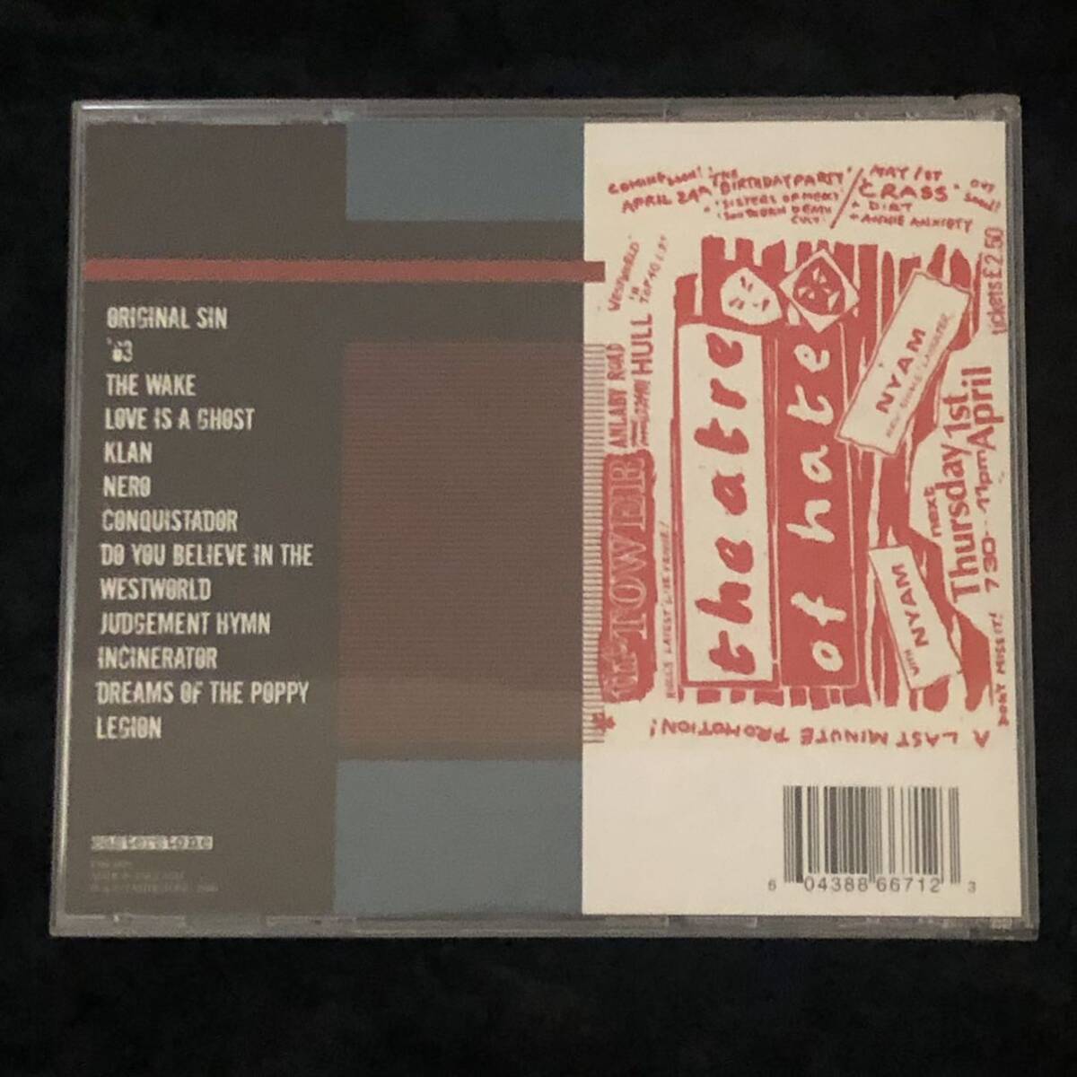 THEATRE OF HATE - LIVE IN SWEDEN (CD) THE PACK SPEAR OF DESTINY Post Punk New Wave Goth Rock Gothic_画像6