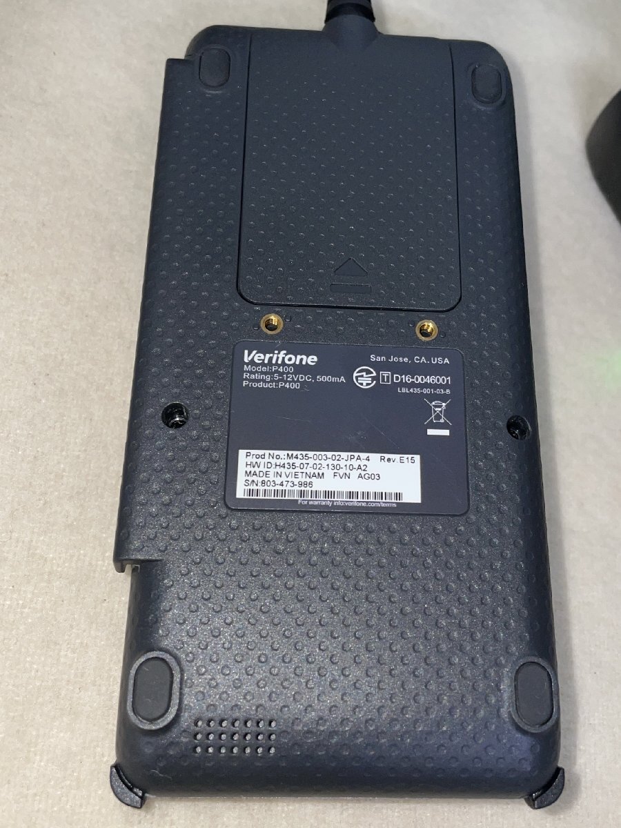 送料無料Verifone P400×3セットマルチ決済端末 レジ 磁気カード ICクレジットカード 電子マネー POS連動機能/現状渡し_画像6