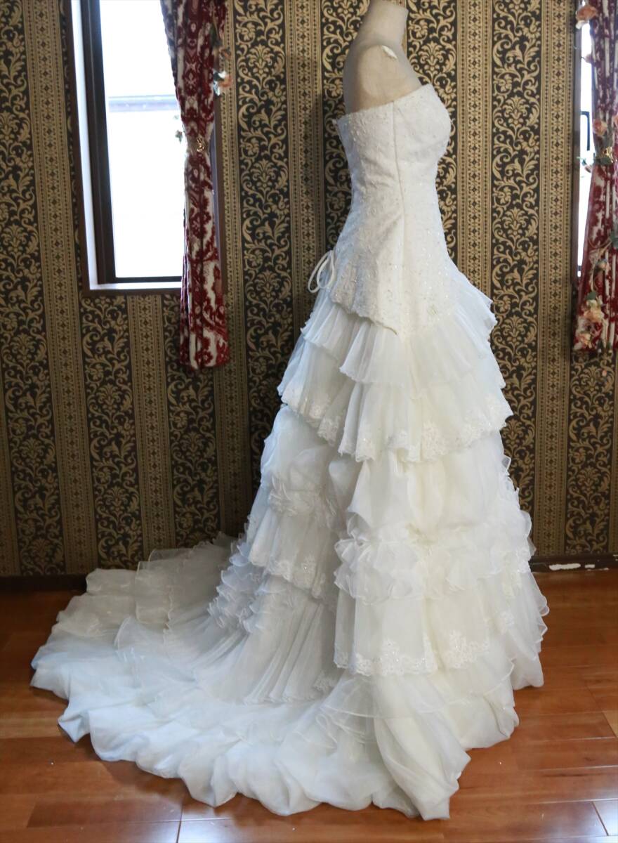  large size high class wedding dress 11 number 13 number 15 number L~3L size soft mermaid line compilation up adjustment possibility 