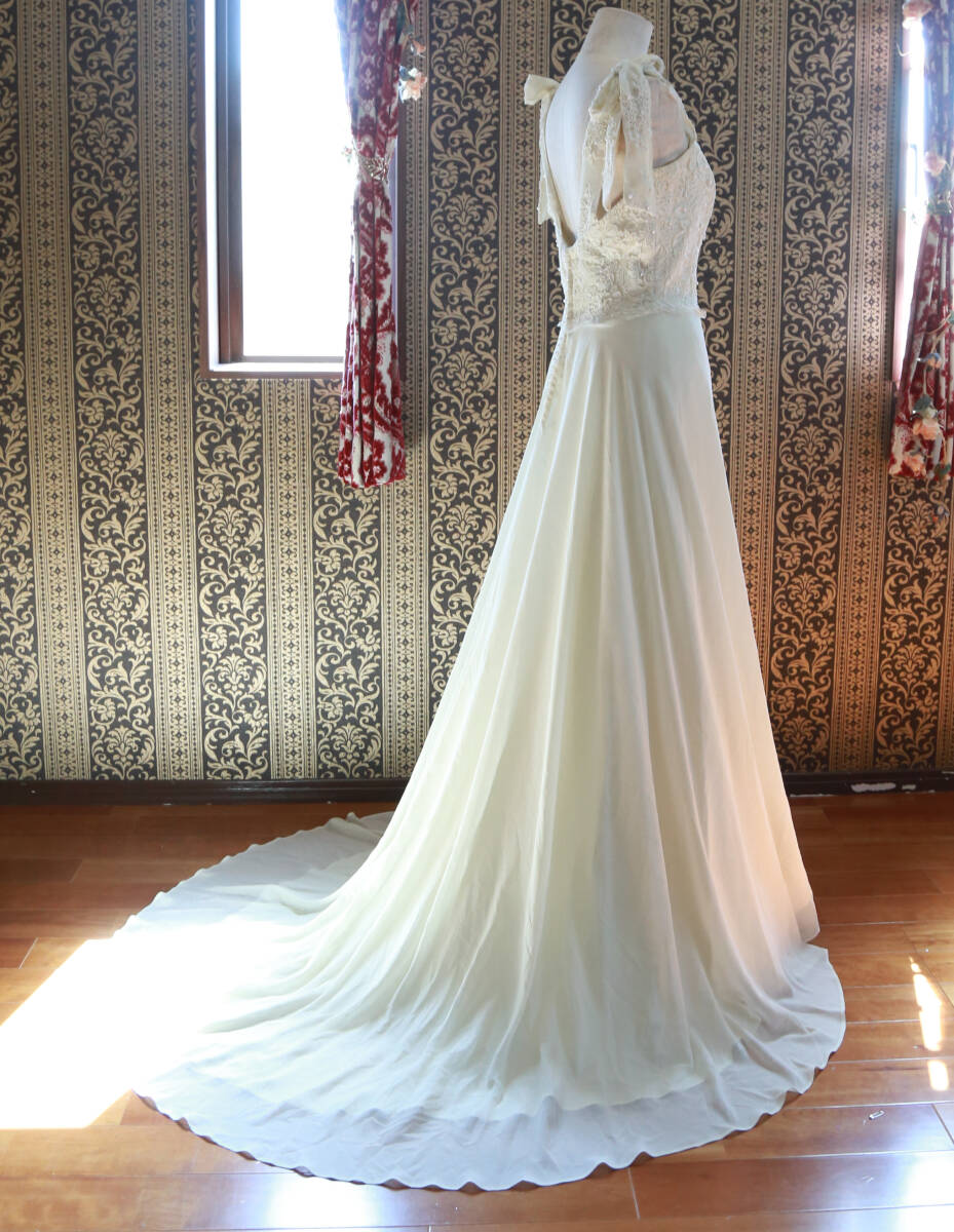  Italy made AIMEE chiffon cloth slender line high class wedding dress 11 number L size kinali