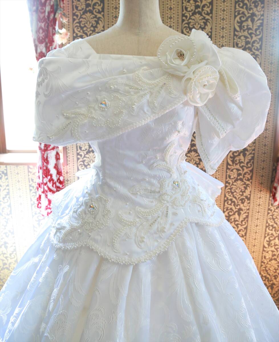  pure-white takemi wedding high class wedding dress 9 number 11 number 13 number 15 number M~3L size large size antique dress Mai pcs costume 