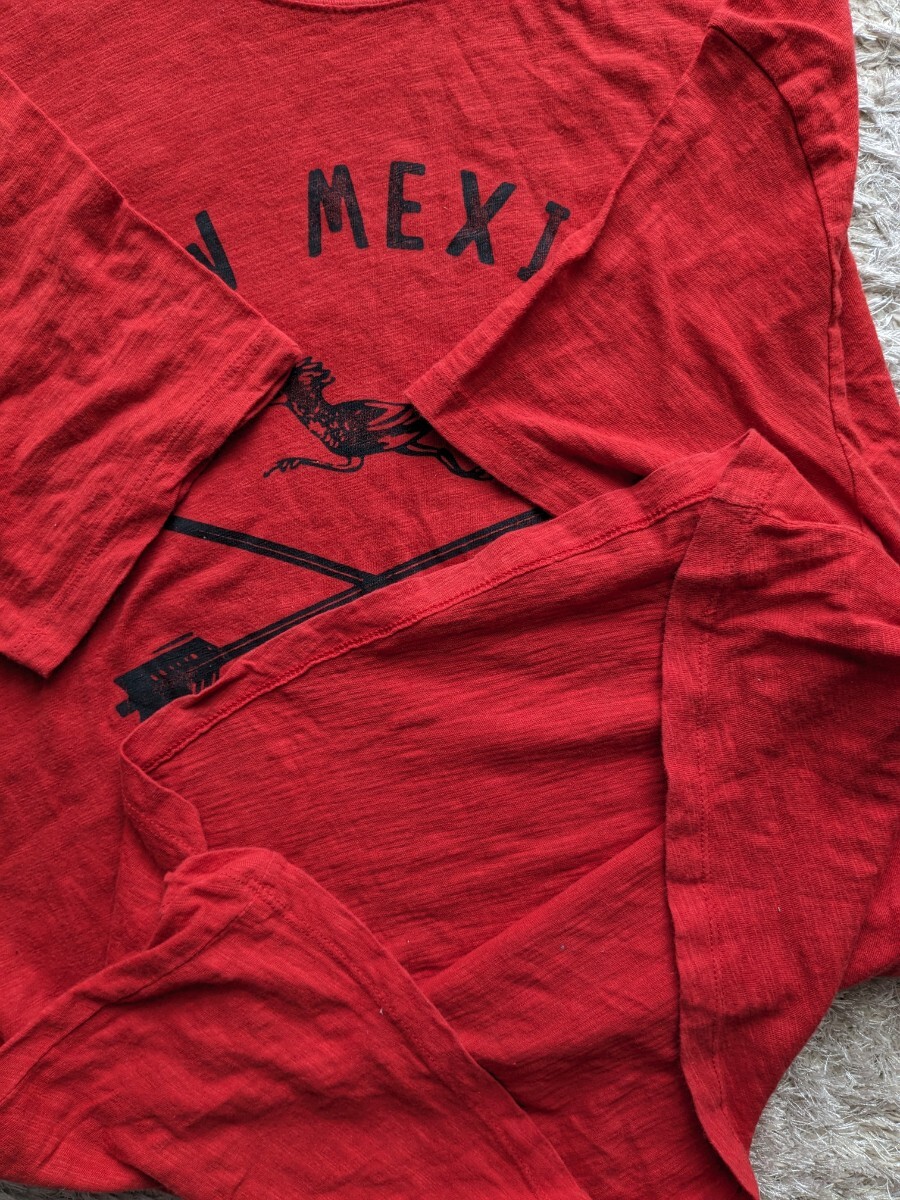 GAP ギャップ 半袖Tシャツ 赤 レッド カジュアルプリントデザイン NEW MEXICO 着心地のいい綿100% sizeXL 中古品の画像6