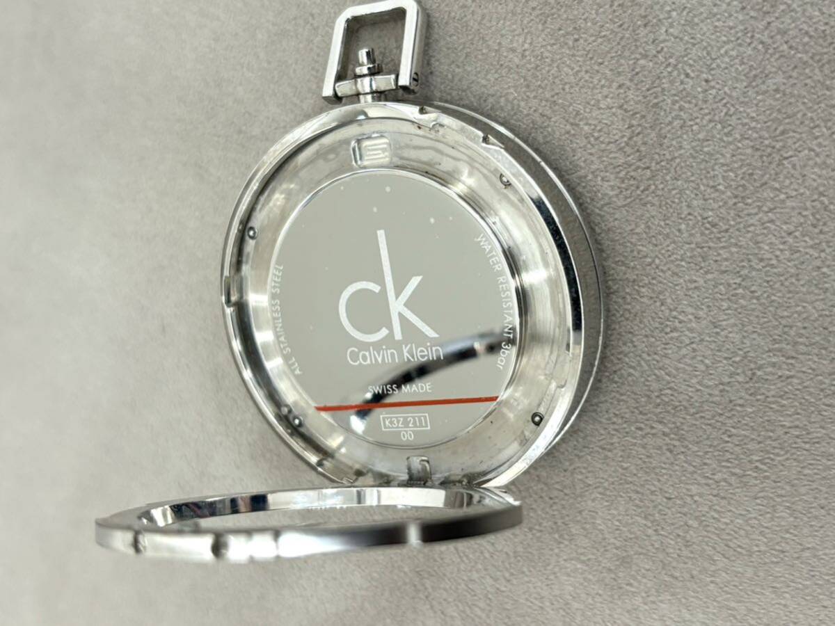 腕時計 ck Calvin Klein カルバンクライン クォーツ 時計 K3Z 211 ジャンク トラベルクロック 懐中時計の画像10