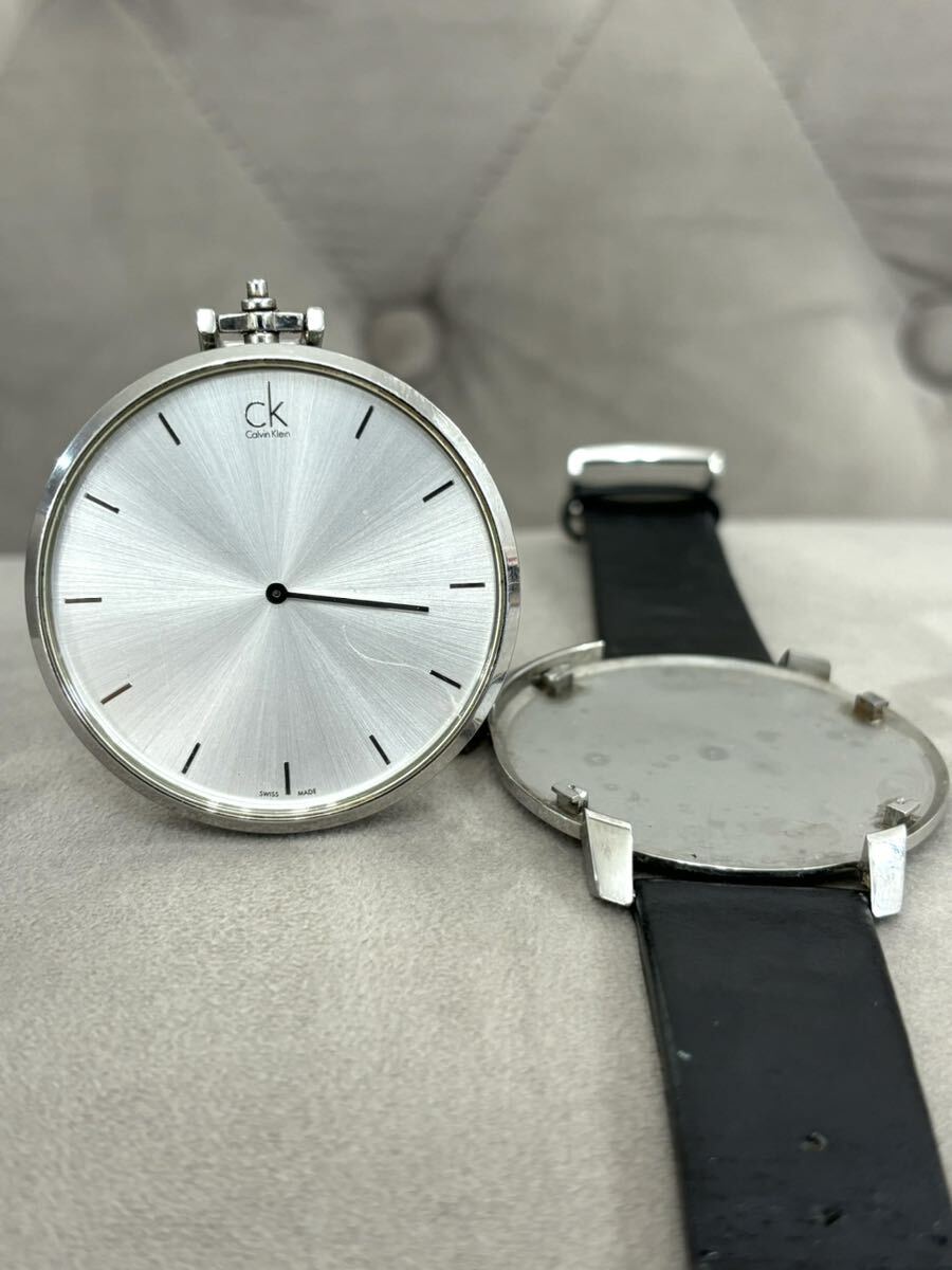 腕時計 ck Calvin Klein カルバンクライン クォーツ 時計 K3Z 211 ジャンク トラベルクロック 懐中時計の画像8