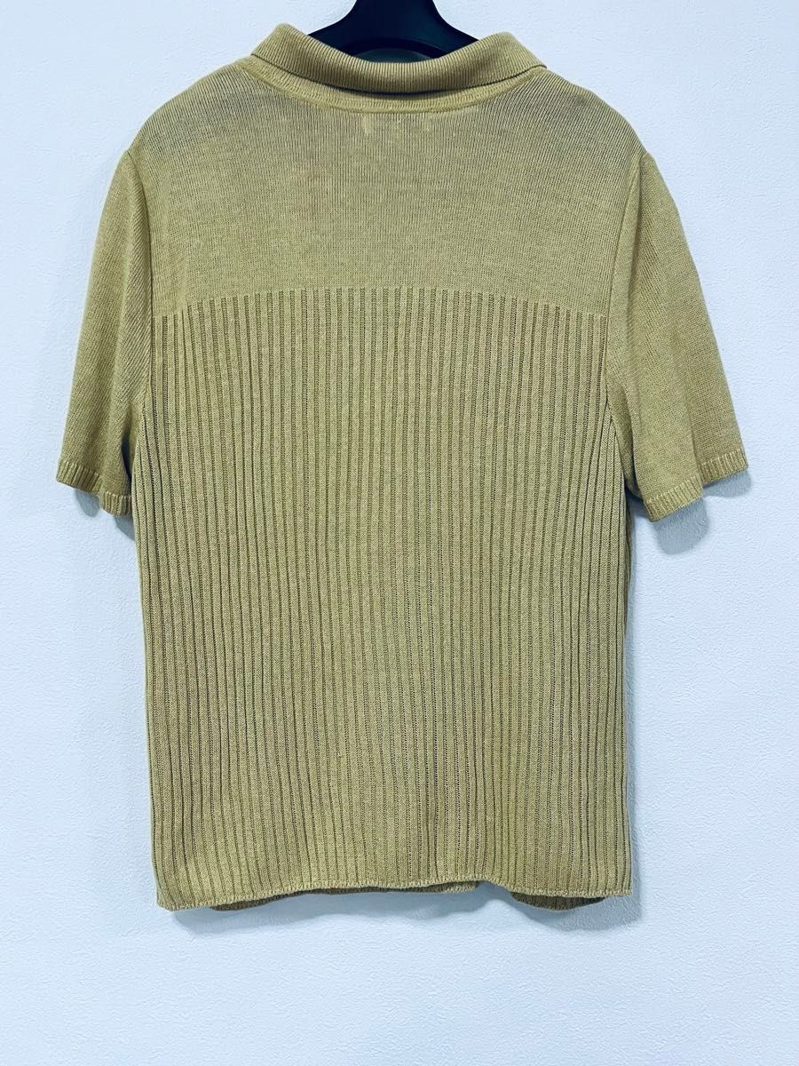 レリアン　15＋　麻　リネン混　半袖　サマーニット　襟付き　カットソー　トップス　ポロシャツ　Tシャツ　大きいサイズ　高品質　