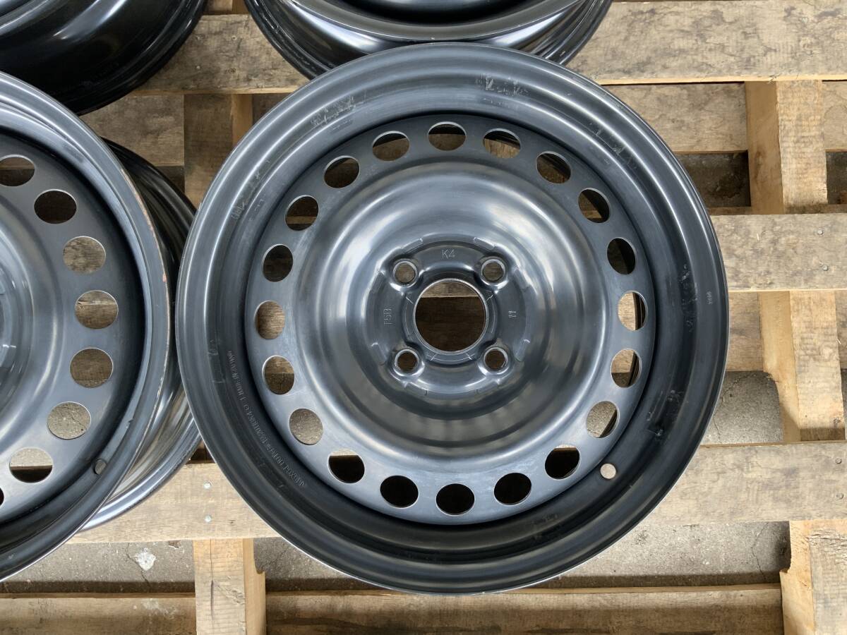 HONDA 純正 スチールホイール 15インチ 6J +50 4H PCD100 ハブ径56mm 中古　4本　K4 ホンダ　GK系　フィット等　バルブ無し_画像7