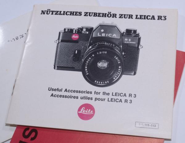 【M143】LEICA R3 INSTRUCTIONS 使用説明書 ( 英語版・ドイツ語版・日本語版 ) 3冊セット 年式相応 経年古紙の画像6