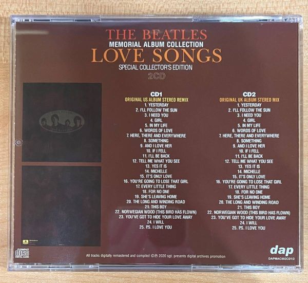 [2CD] THE BEATLES / LOVE SONGS: SPECIAL COLLECTOR'S EDITION - MEMORIAL ALBUM プレス盤_画像2