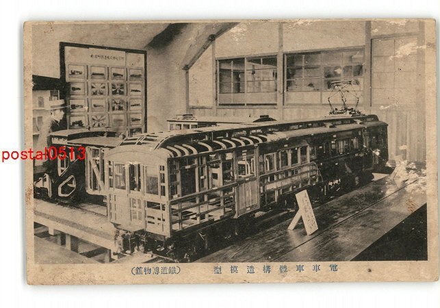 XyW8072●電車車体構造模型 鉄道博物館 *傷み有り【絵葉書】_画像1