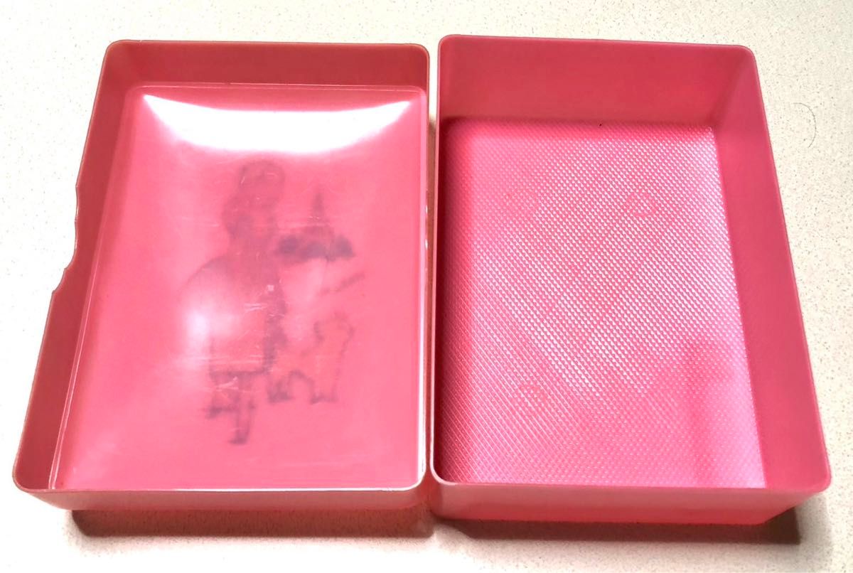 レア 昭和レトロ 裁縫箱 HARuKi フランス パリ 犬 女性 の絵付 ピンク 昭和裁縫箱 懐かしの 当時もの お宝 コレクター