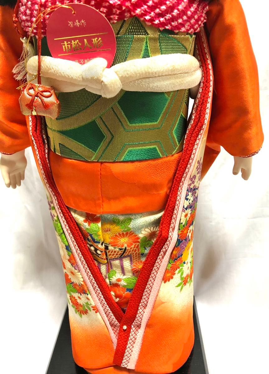 美品 市松人形 紫峰作 綸子総柄 日本人形 20号 アンティーク 美品 市松人形 紫峰作 綸子総柄 日本人形 20号 アンティーク