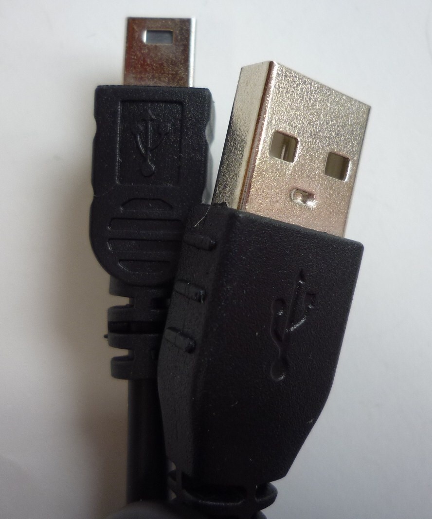 未使用 USBケーブル 1.5m フェライトコア付 MiniUSB miniB USB Type A to miniB Type Aオス ー miniUSB オス ミニUSBケーブル ミニB 黒_画像4