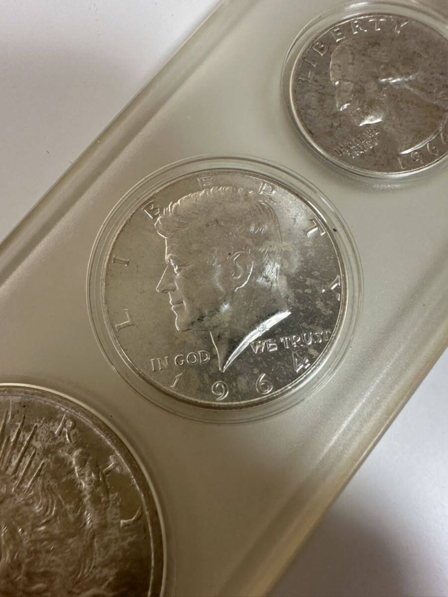 アメリカ LIBERTY COIN 1992年 1ドル銀貨 ケネディ イーグル ハーフドル 銀貨 1962年 1971年 コインセット の画像6