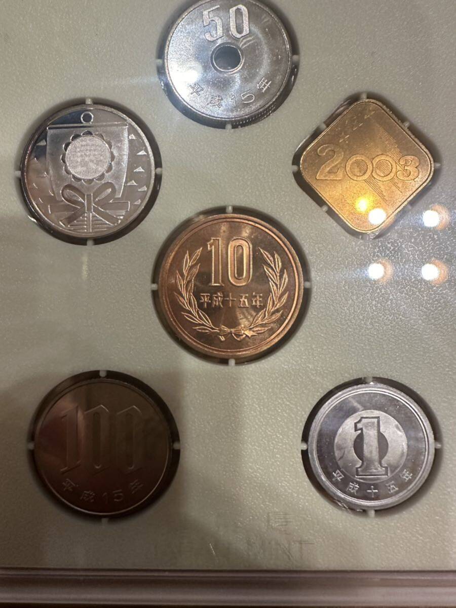 敬老貨幣セット 2003年 平成15年 ミントセット 貨幣セット 額面 666円 財務省 造幣局 年銘板 6の画像8