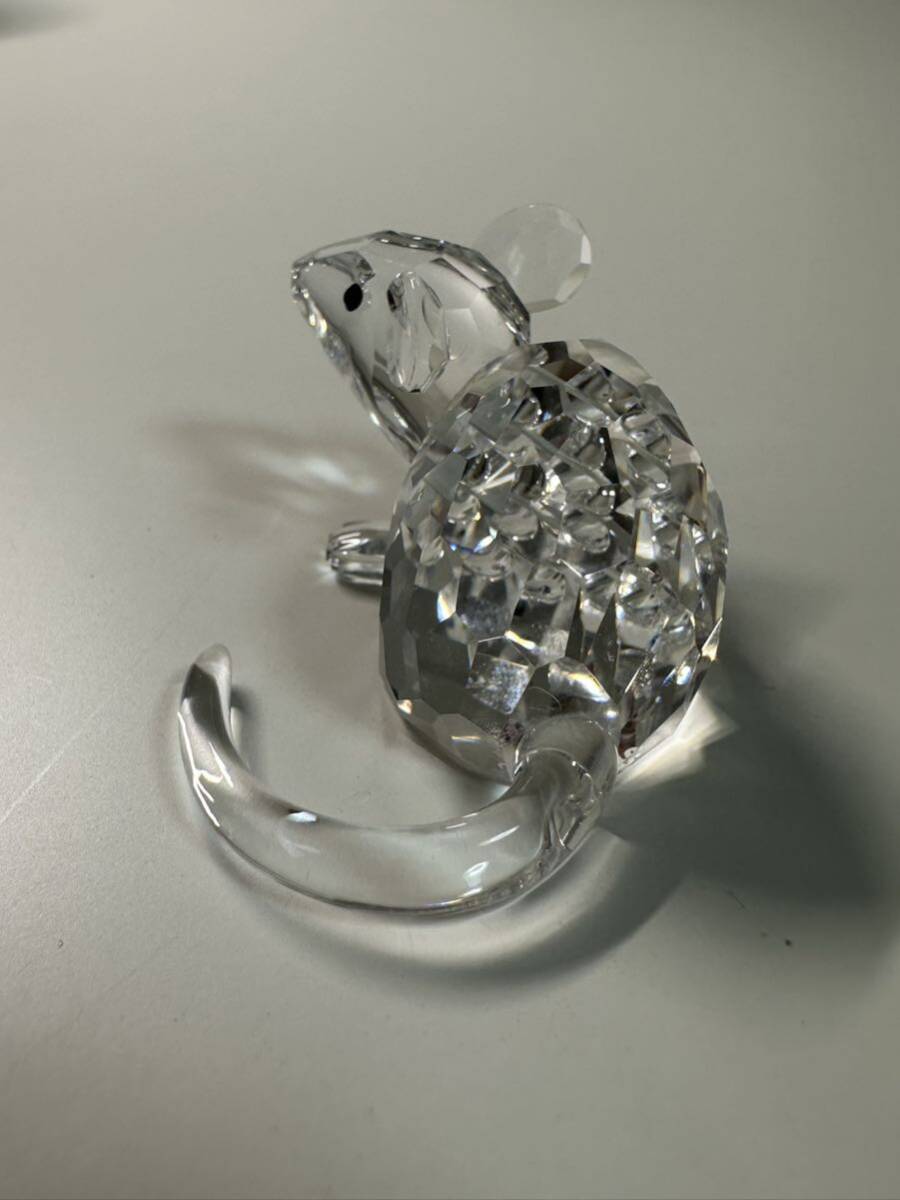 スワロフスキー SWAROVSKI 置物 クリスタル ネズミ 箱付きの画像5