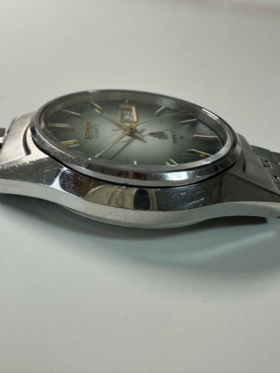 SEIKO TYPE2 セイコータイプ2 4336-8000 緑文字盤 クォーツ メンズ腕時計 非稼働品の画像5