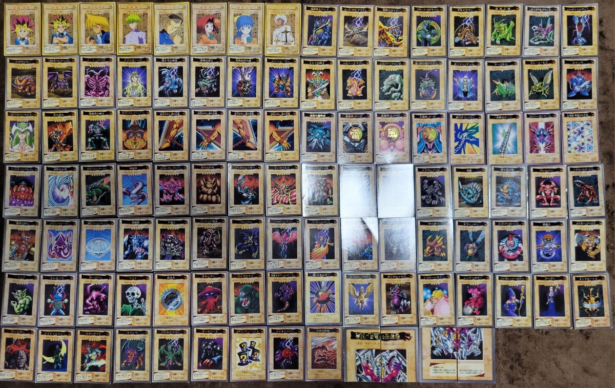 バンダイ版 遊戯王 カードダス 1弾～3弾 ノーマルカード(カード名が金色含む) 全109種 コンプセットの画像1