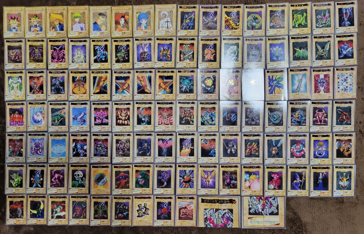 バンダイ版 遊戯王 カードダス 1弾～3弾 ノーマルカード(カード名が金色含む) 全109種 コンプセット_画像1