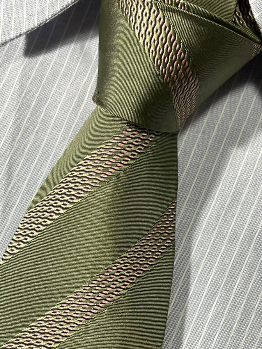  beautiful goods "PRADA" Prada stripe brand necktie 404054