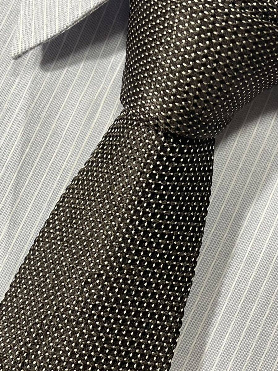  прекрасный товар "GIORGIO ARMANI"joru geo Armani темно-коричневый solid бренд галстук 404178