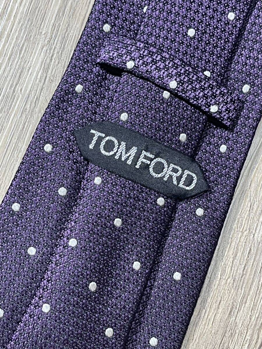 ほぼ未使用 ″TOM FORD″ トムフォード ドット ブランドネクタイ 404221_画像4