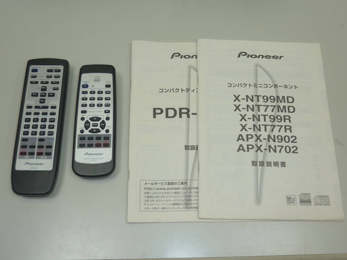 pioneer システムコンポ CDレコーダー/PDR-N902・CDプレイヤー/PD-N902・MDレコーダー/MJ-N902・アンプ/A-N902 パイオニア