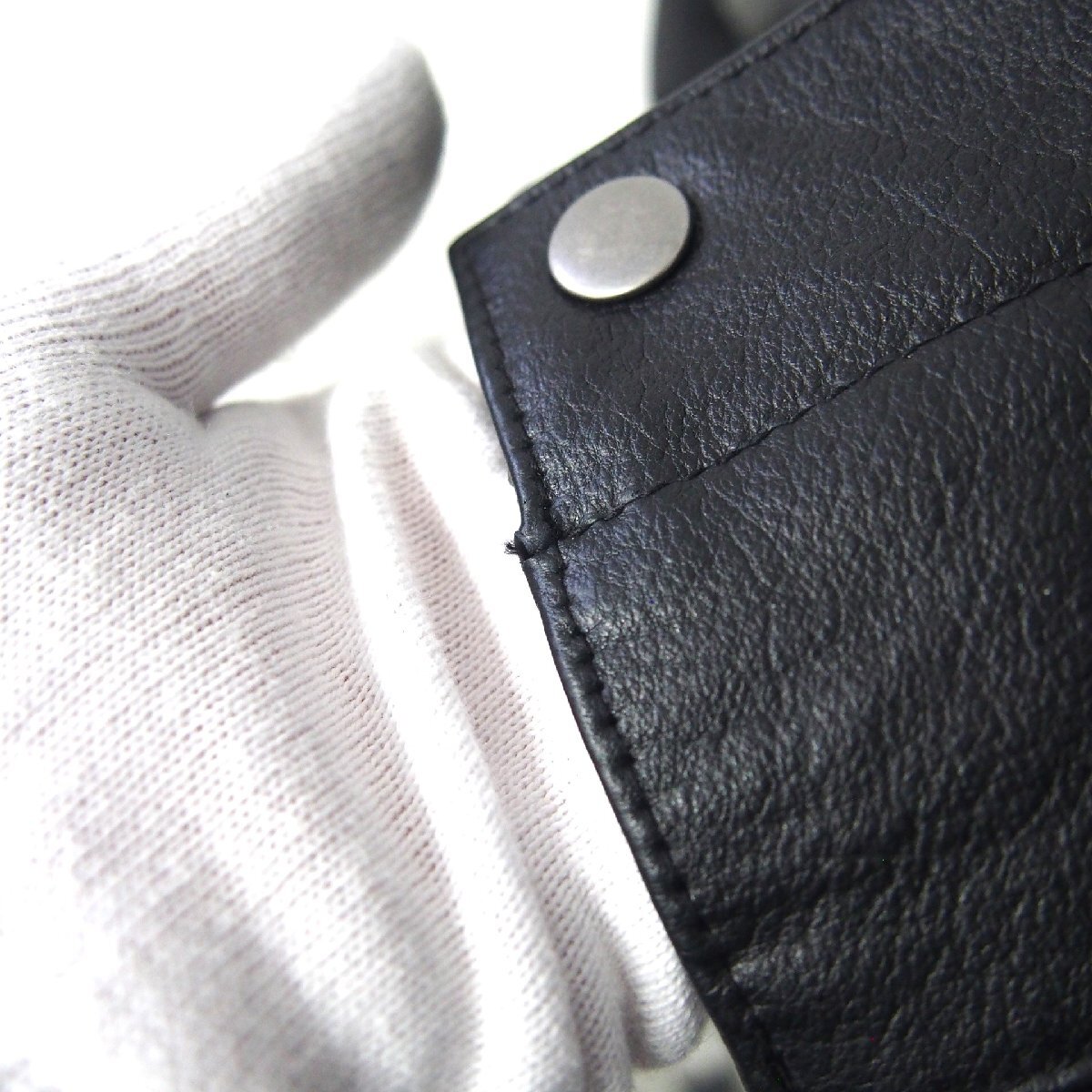 [9356-001S] FORTIME レザージャケット 5XL 【中古】 現状販売 フォータイム Fashion leather ブラック 本体のみの画像6