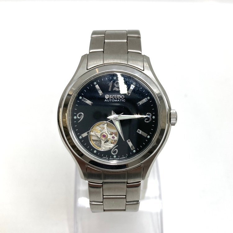 【9304-012】1円スタート 稼働 CITIZEN SCUDO シチズン スクード GN-4W-S 8228-A45224 自動巻き スケルトン メンズ_画像1