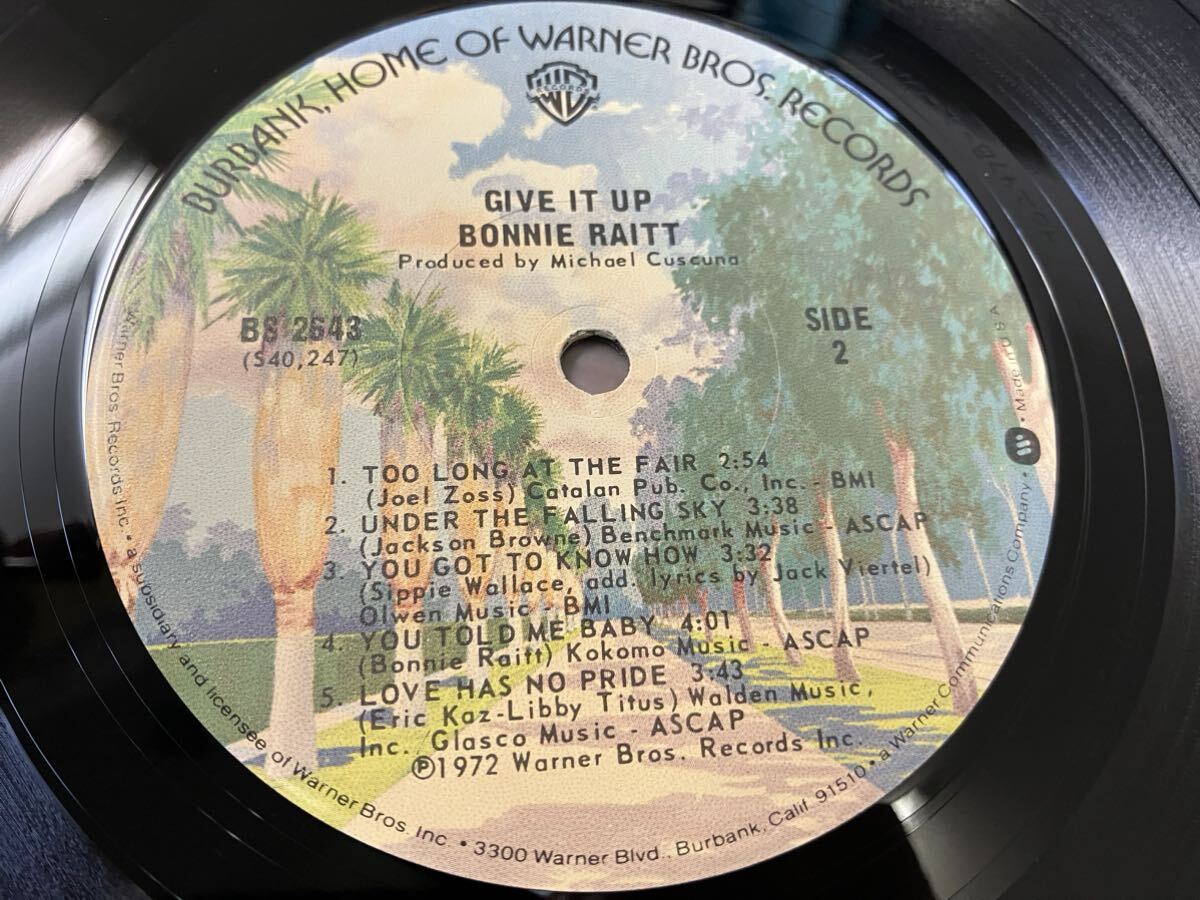 Bonnie Raitt★中古LP/US盤「ボニー・レイット～Give It Up」 の画像5