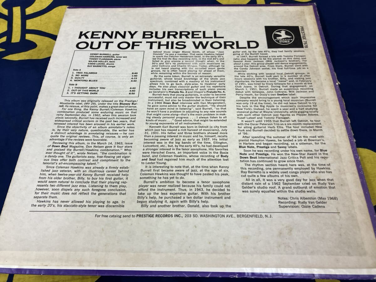 Kenny Burrell★中古LP/US盤「ケニー・バレル～Out Of This World」 の画像2