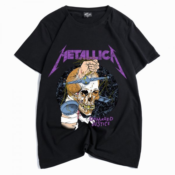 新品 ロック バンドTシャツ メタリカ(METALLICA) 半袖 Lサイズの画像1