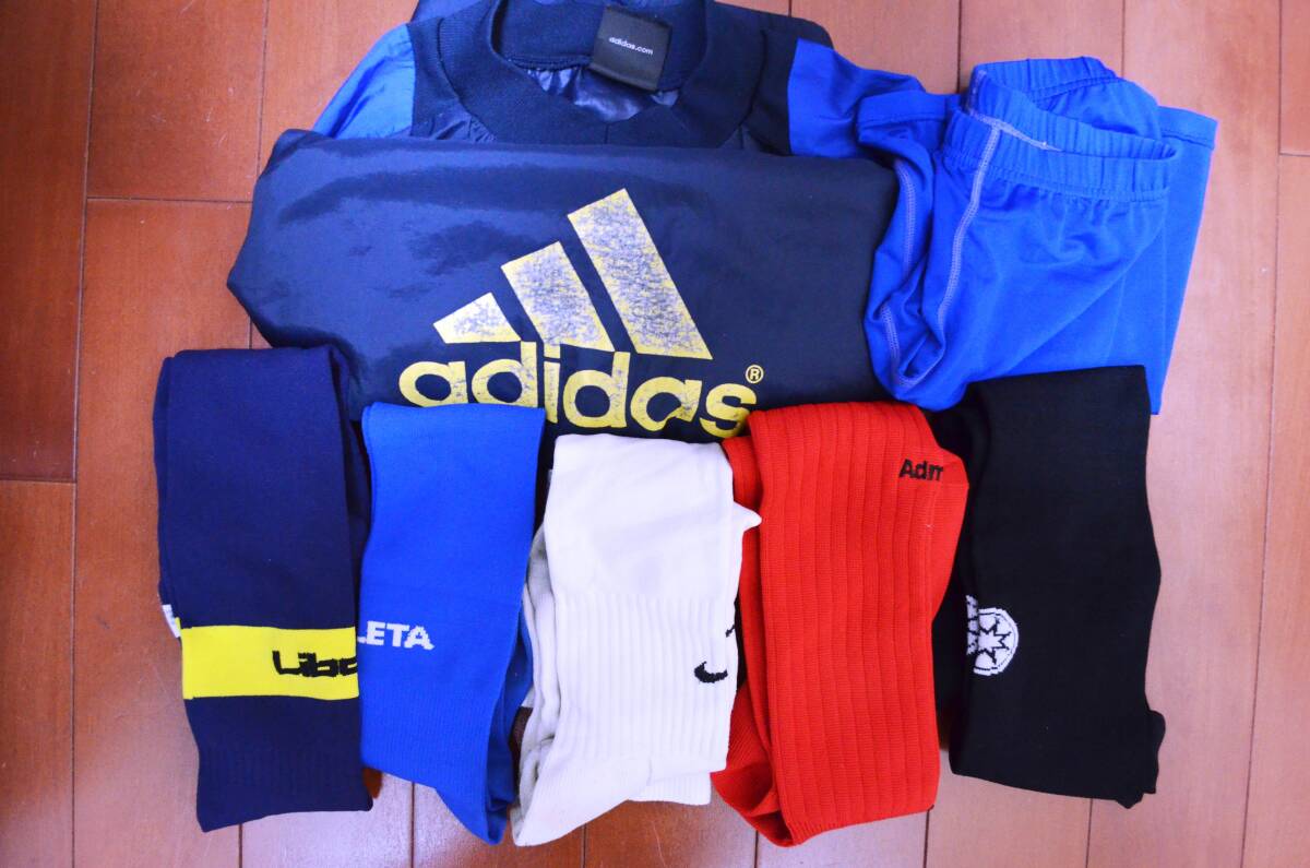 ◇US84◇同梱不可 中古 サッカー用品 まとめ売り ピステ スパッツ ソックス adidas ATHLETA NIKE admiral アディダス アスレタ ナイキ などの画像1