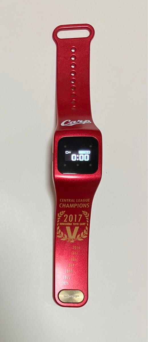 【2017年 当時物】SHARP Carp funband ファンバンド ウェアラブル端末 腕時計 広島カープ