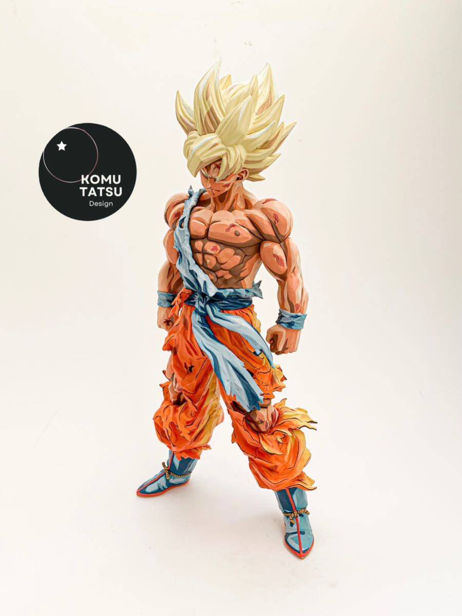 ドラゴンボール フィギュア リペイント 超サイヤ人 孫悟空 2次元彩色 一番くじ i-img900x1200-